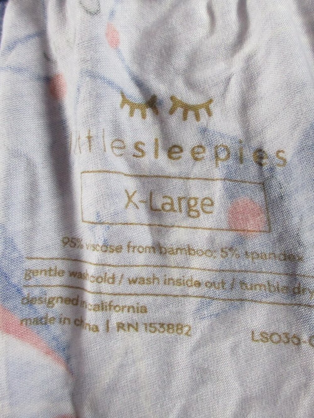 Little Sleepies Pajama Shorts Womens XL Blue Stars & Stripes Bamboo Lounge PJs - Picture 6 of 7